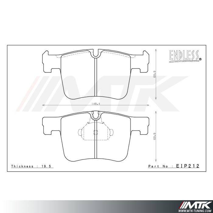Plaquettes Endless ME20 EIP212 pour BMW X4 F26